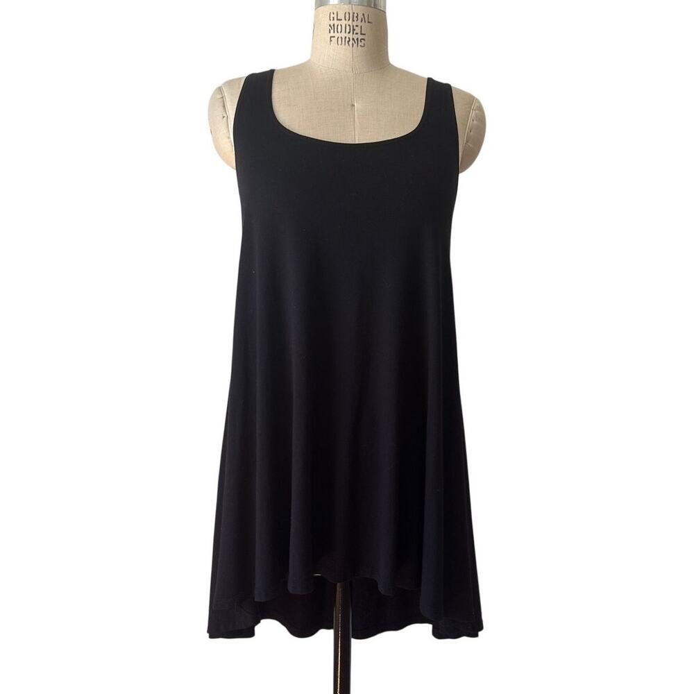 ALEMBIKA High Low Basic Black Sleeveless Tank Top Size 3 US 10-12